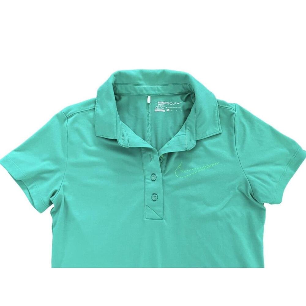 Nike Golf Polo Shirt Women’s Medium (M) Green Real Short Sleeve Dri-Fit